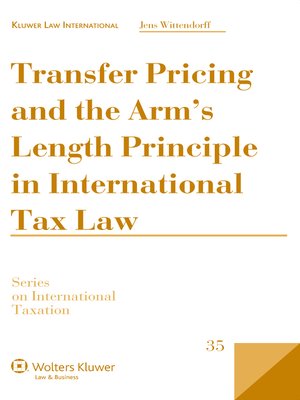 cover image of Transfer Pricing and the Arm's Length Principle in International Tax Law